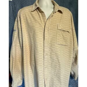 Mecca Long Sleeve Corduroy Button Up Shirt Urban Street Hip Hop 90's Street